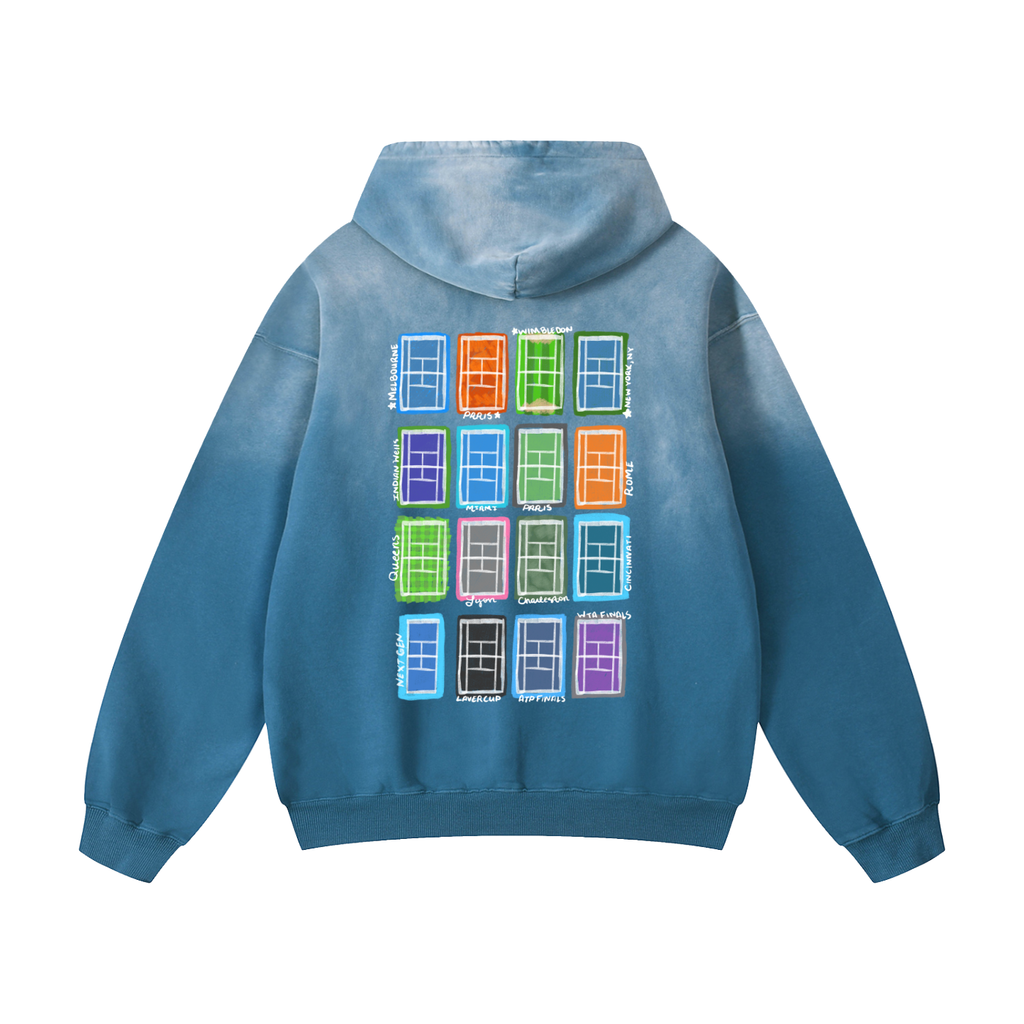 Courts on the Tour  Sunfade Oversized Hoodie