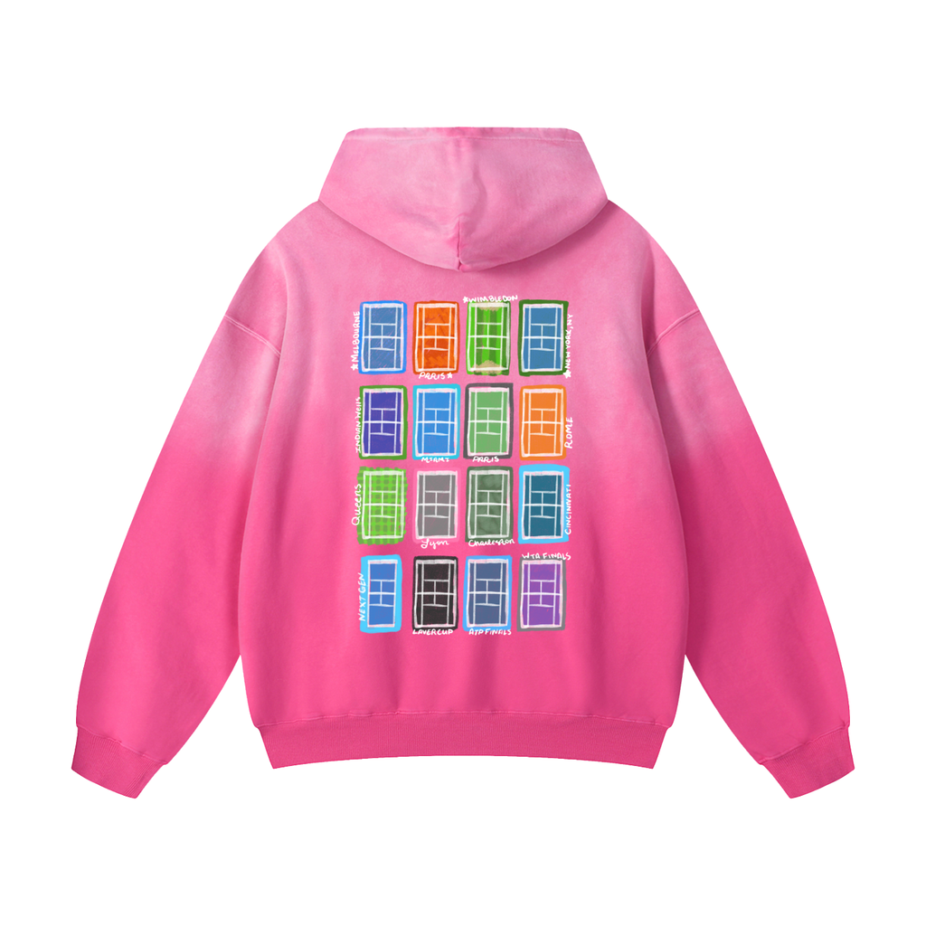 Courts on the Tour  Sunfade Oversized Hoodie