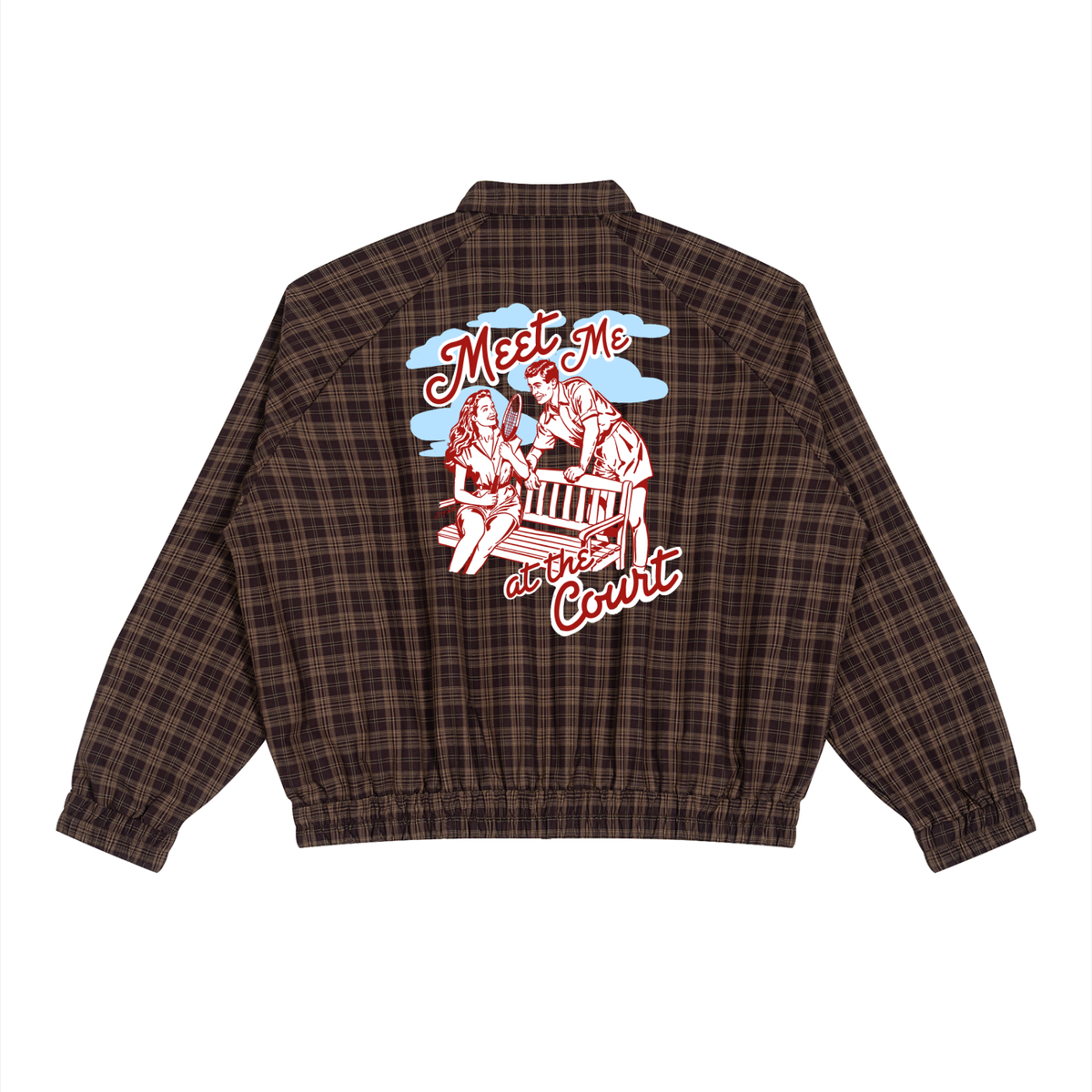 Meet Me at the Court Plaid track jacket