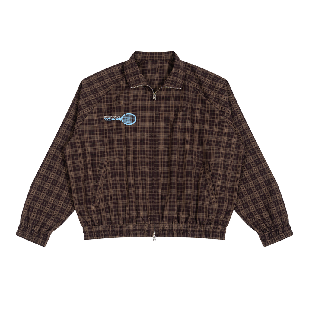 Meet Me at the Court Plaid track jacket
