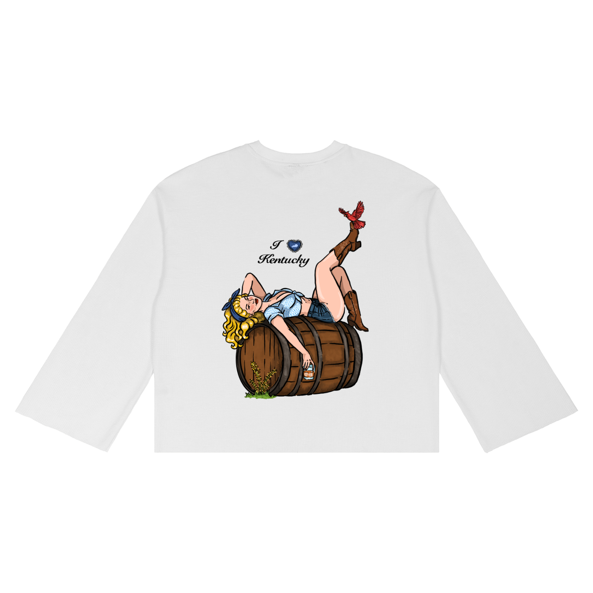 I <3 Kentucky Waffle- Knit Shirt